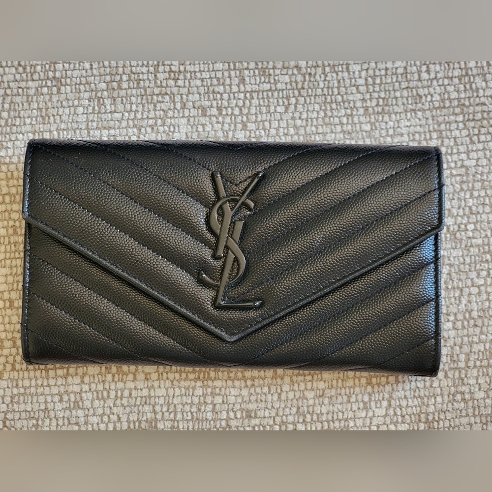 YSL Matelasse Quilted Leather Wallet